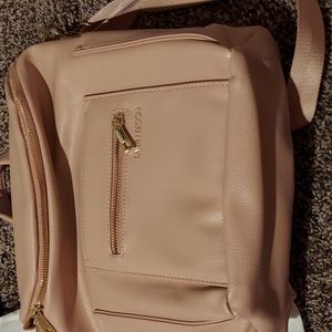 Fawn Design Mini Leather Diaper Bag, Blush Color